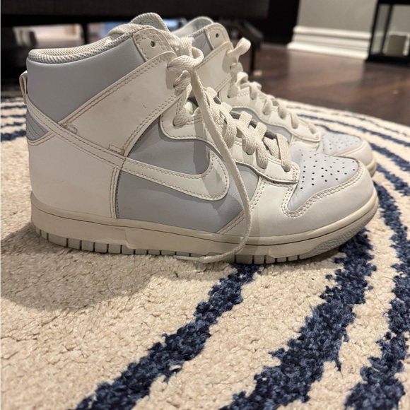 Nike Other - Nike Dunk White and Light Gray High-Tops